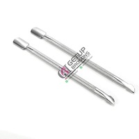 Pousse-ongles professionnels de qualité supérieure en acier inoxydable argenté, personnalisables avec logo, couleurs variées, pour nez, visage, corps, pieds, étanches