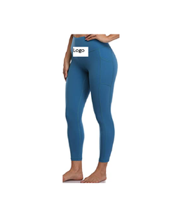 Pantalones de Yoga de cintura alta para mujer, mallas de Fitness con cintura sin costuras, 75% poliéster, 25% Spandex, sensación de elevación de cadera - Product Image 1