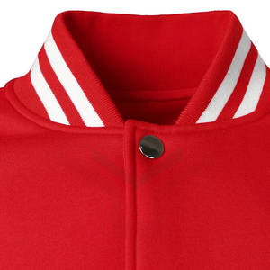 Veste d'hiver personnalisée à col en O style lettermen tissu de cuir denim de laine léger de haute qualité manches longues Service OEM - Product Image 4