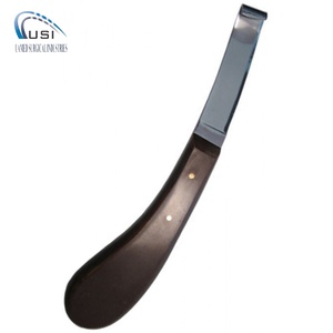 Offre Spéciale couteau à sabot de cheval en acier au carbone de haute qualité avec manche en bois personnalisé un ou Double face pour Instruments vétérinaires - Product Image 3
