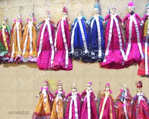 Puppets Indiase Poppen Bohemen Banjara Collectible Poppen Met Pungi Fluit Marionettes