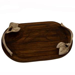 Bandejas de servicio para restaurantes y hoteles, bandejas grandes de madera para decoración del hogar y la cocina - Product Image 1