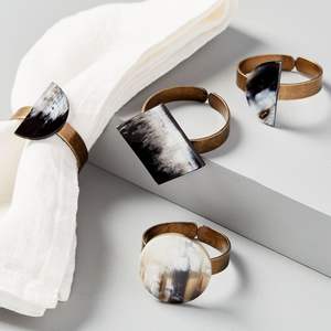 ที่ใส่แหวนผ้าเช็ดปากแตรธรรมชาติดีไซน์หรูหราทรงกลมสำหรับร้านอาหารโรงแรมและงานแต่งงาน - Product Image 3