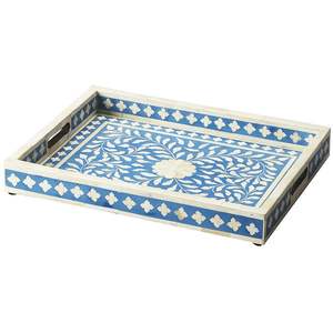 Plateau portable en os naturel incrusté de bleu, de haute qualité, vente chaude, exportateur en gros, prix adaptés, service - Product Image 1