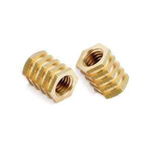 Inserts hexagonaux en laiton poli Écrous Filetage M3 Type d'écrou carré zingué galvanisé Exportations en vrac métriques certifiées - Product Image 1