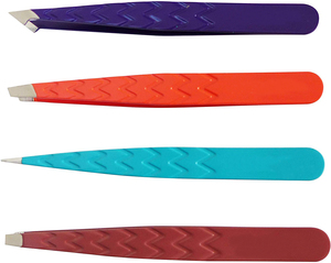 Professional Slanted Tip Tweezers Set with Eco-Friendly Luxury Case and Mirror Precision Stylish Eyebrow Stainless Steel - Product Image 2