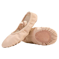 Zapatos de Baile de Jazz y Ballet de Media Suela de Cuero PU con Logotipo Personalizado y Color Personalizado para Mujer, Zapatos Profesionales para Entrenamiento de Baile, Kilts Escoceses