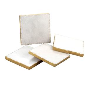 Nouveau jeu de sous-verres classiques en marbre écologique Design carré de taille personnalisée pour la maison et le restaurant - Product Image 2