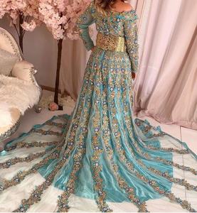 2019 élégant caftan de luxe marocain belle robe de mariée longueur au sol avec longue piste élégant vêtements indiens et pakistanais - Product Image 2