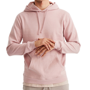 2021 Custom bulk design logo blank fleece fitness men casual pink color pure cotton fleece as per customer demand. - Product Image 6
