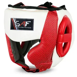 GAF MMA Trainings-Kopfschutz mit abnehmbarem Gesichtsgrill Wangen Ohren Mundschutz Kopfbedeckung für Herren und Damen
