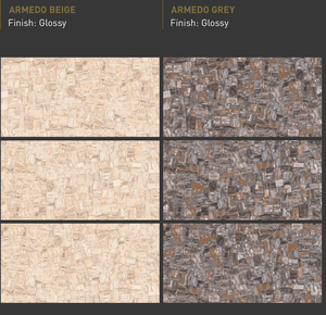 กระเบื้องปูพื้นพอร์ซเลนสีสันสดใส ดีไซน์สั่งทำพิเศษ ขนาด 600x1200 มม. สำหรับผนังภายนอกและโรงแรมระดับเจ็ดดาว - Product Image 1