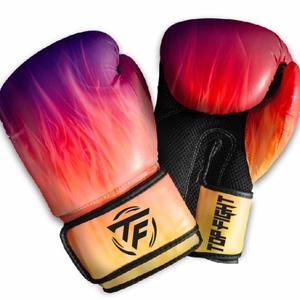 Gants de boxe Top Fight, imprimé serpent rose, matériau PU, fermeture Velcro, unisexe adulte - Product Image 2