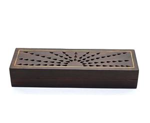 Boîte à bijoux en bois de manguier naturel fabriquée à la main décor à la maison décoration de table sculpture cadeau de cuisine personnalisable - Product Image 1