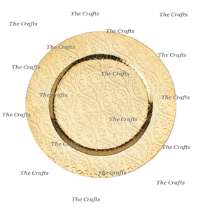 Platos Base Redondos de Diseño Maravilloso en Color Dorado Aluminio para Uso en el Hogar y Hostelería - Product Image 6