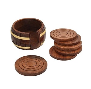 Posavasos de Madera de Diseño Fabuloso con Soporte para Posavasos, Posavasos de Madera de Calidad Superior para Restaurante al Mejor Precio - Product Image 4