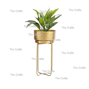 Design attrayant plantes Pot planteur ensemble de deux en fer couleur or planteur pour la maison salon décoration utilisation - Product Image 2