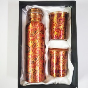 Bouteille d'eau en cuivre pur imprimé, 34oz, ml - Product Image 2