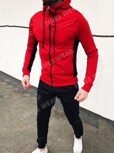Hot Sale 2025 Custom Logo Wholesale Sports Tracksuit Color Block Patchwork Track Suit Men's Outfit Jogging Suit - Product Image 2