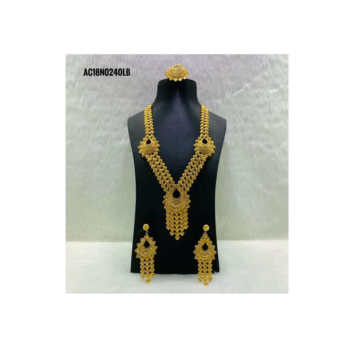 Kalung Pendek Desain Perhiasan Afrika Perhiasan Berlapis Emas Pengantin Keluaran Baru Kalung Pendek Favorit Perhiasan Afrika