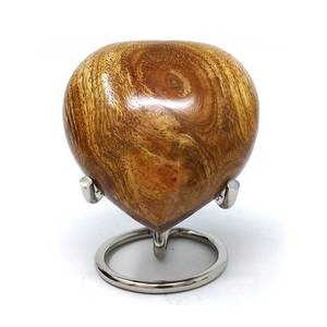 Wooden Heart <b>Keepsake</b> Urn for Funeral Human <b>Ashes</b> Heart Shaped Urn New Style Decorative Wooden Urn - Product Image 1