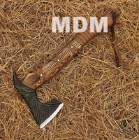 HACHE BUSHMAN VIKING FONCTIONNELLE 1095 CARBONE FABRIQUÉE À LA MAIN SUR MESURE AVEC MANCHE EN BOIS DE FRÊNE