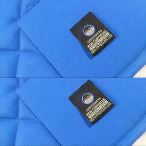 Tapis de dressage brodé sur mesure - Tapis de selle de luxe en satin avec passepoil en cordon doré et étiquetage personnalisé de marque équestre OEM - Product Image 2