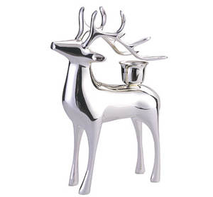 Porte-bougie décoratif en nickel plaqué en forme de cerf pour la maison, les hôtels et les restaurants, porte-bougie en métal pour la table - Product Image 3