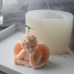 D35 3D Vendita Calda del Mestiere di DIY ali di Angelo Candela del silicone della muffa del sapone fatto a mano stampo per la colata di resina epossidica arte della decorazione della casa