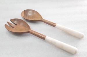 Servidor de ensalada de madera de mango de Venta caliente o cucharas de ensalada vajilla de cocina herramientas para servir alimentos accesorios de cocina - Product Image 6