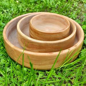 Ensemble de bols en bois au design traditionnel pour cadeaux d'affaires ou cérémonies de retraite Produit artisanal - Product Image 1