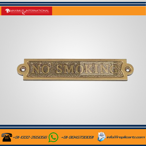 Premium Vintage Brass No Smoking Door <b>Plate</b> Sign Traditional Wall Plaque Decorative Door Sign Home Decor Office Hotel Display - Product Image 5