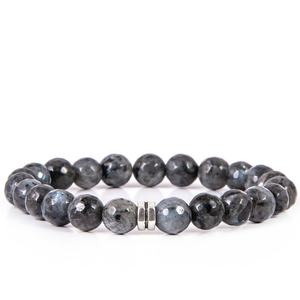 Natural Stone Facet Spectrolite <b>Beaded</b> <b>Bracelet</b> - Product Image 1