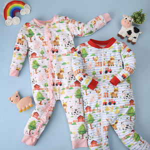 Vestido Informal con Estampado de Burbujas Maxi de Farm Boy, 100% Algodón, Certificado OEKO-TEX, Transpirable, con Mangas Abullonadas, para Niñas, Temporada de Primavera - Product Image 1