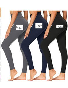 Athletic <b>Tummy</b> <b>Control</b> Pants for Running Cycling Yoga Workout, 92% Polyester, 8% Spandex Workout Leggins Yoga Tights - Product Image 2
