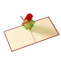 Carte de vœux 3D pop-up, modèle de moulin à vent, faite à la main, pour cadeaux ou anniversaires