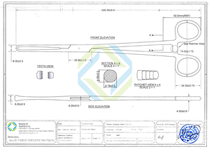 คีมหนีบเนื้อเยื่อ allis เครื่องมือเจาะหลอดเลือดแดงด้วยตนเองวัสดุสเตนเลส - Product Image 4