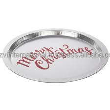 Plateau de service de noël en métal de forme ovale en cuivre, plateau de service décoratif en métal martelé Antique en cuivre - Product Image 3