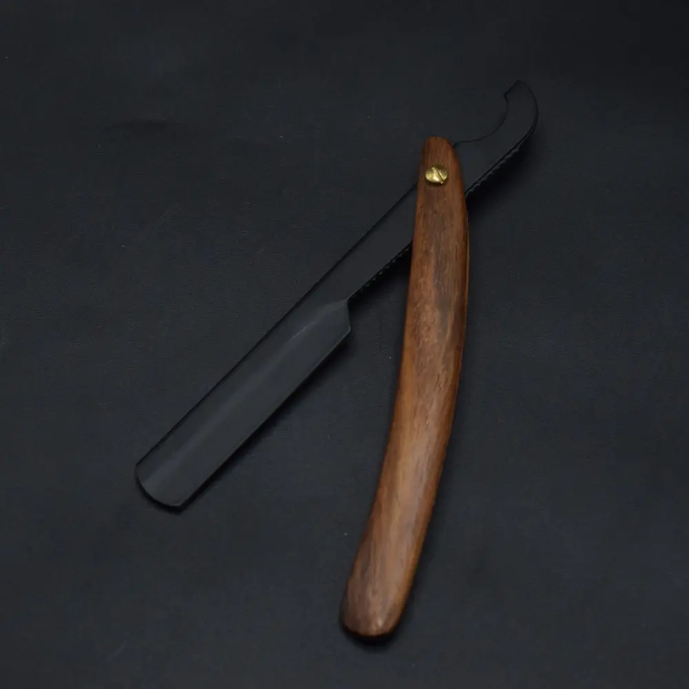 Wooden handle Barber salon straight cut throat Turkish razor / Turkish shavette