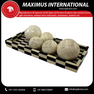 Boules de corne d'os noir de haute qualité 3,4,5 pouces pour la décoration de table de mariage à la maison et l'affichage de Noël - Product Image 5