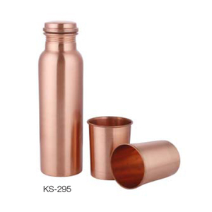 NEW DESIGN HIGH QUALITY <b>METAL</b> COPPER <b>BOTTLE</b> GLASS / COPPER <b>BOTTLE</b> WITH GLASS / <b>WATER</b> <b>BOTTLE</b> FOR TEA COFFEE - Product Image 2