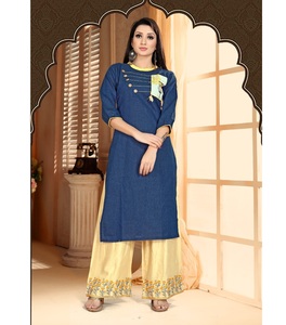 Kurtis bayanlar pamuk Reyon kadınlar Anarkali son moda tasarım hazır Dupatta Jackate hint elbisesi toptan giyim ile düşük fiyat giymek - Product Image 5