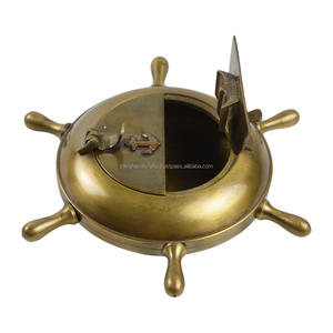 Ship Wheel Shaped Design <b>Ashtray</b> <b>Ashtray</b> Plated Finishing Decor Bar Home and Hotel Office Design <b>Ashtrays</b> - Product Image 5
