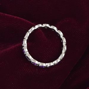 แหวนเงินสเตอร์ลิง925แข็งแหวนหมั้นแหวนแต่งงานแหวนพลอยสีม่วงธรรมชาติเครื่องประดับที่ดี - Product Image 4