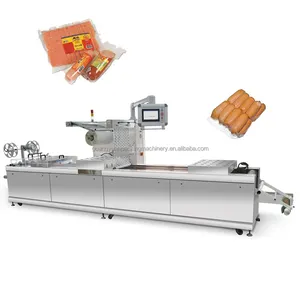 Automatic Sausage Cheese Dates Thermoforming Packaging Machine Meat Fish Thermoforming Vacuum Packing Machine