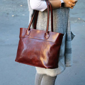 Leather Bag, Handmade Leather Bag, Handbag, Woman Leather Bag, Elegant Leather Bag, Made in Italy Handbag - Product Image 1