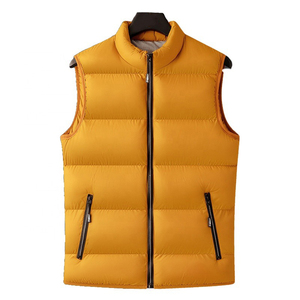 Vente en gros Hiver Puffer Vest Logo Personnalisé Hommes Femmes Chaud Sans Manches Vers Le Bas Rembourré Veste Extérieur Casual Wear - Product Image 1