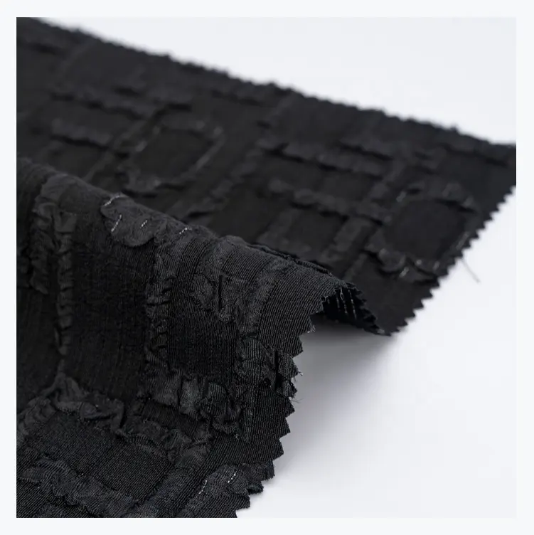 ABAYA kumaş üretici tedarik klasik tasarım promosyon dokuma Polyester jakar siyah Abaya malzeme kumaş Dubai pazarı