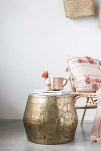 Table basse ronde et élégante en métal, mobilier de salon, haut de gamme, conception moderne, promo - Product Image 3