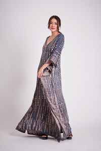 Kaftan Tie Dye pour femmes, fait à la main en Inde, longueur au sol, manches évasées, vêtements de plage, cadeau pour elle - Product Image 3